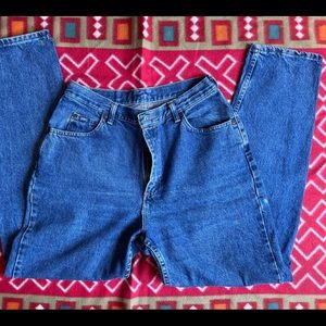 Medium wash high rise Lee jeans